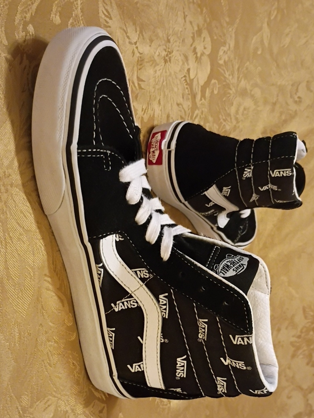 VANS Black Sk8-Hi Classic Logo High-Top Sneakers Women's 6.0 Men's 4.5